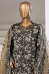 Sada Bahar Stitched 3 Piece Khaddar With Shimmer Collection'2025-KD-PR-7534-Kai Green