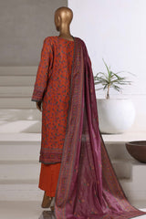 Sada Bahar Stitched 3 Piece Khaddar With Shimmer Collection'2025-KD-PR-7536-Orange