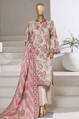 Sada Bahar Stitched 3 Piece Khaddar With Shimmer Collection'2025-KD-PR-7538-Skin
