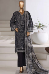 Sada Bahar Stitched 3 Piece Khaddar With Shimmer Collection'2025-KD-PR-7548-Black