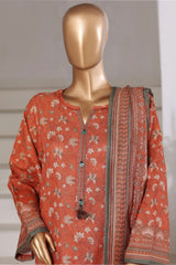 Sada Bahar Stitched 3 Piece Khaddar With Shimmer Vol-02 Collection'2025-KP-PR-7550-Orange