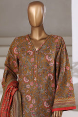 Sada Bahar Stitched 3 Piece Khaddar With Shimmer Collection'2025-KD-PR-7552-Mustard