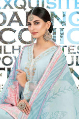 Amal by Tawakkal Stitched 3 Piece Embroidered Organza Collection'2022-AO-7554