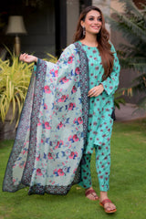 Amna Ali Nawaz Stitched 3 Piece Lawn Suit-SOFIYA