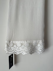 Deck Up Chiffon Dupatta - White - D#14