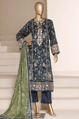 Signature By Sada Bahar Stitched 3 Piece Festive Emb Vol-02 Suit-ED-7704-BLUE