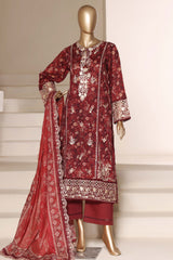 Signature By Sada Bahar Stitched 3 Piece Festive Emb Vol-02 Suit-ED-7712-MAROON