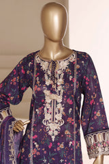 Signature By Sada Bahar Stitched 3 Piece Festive Emb Vol-02 Suit-ED-7722-PURPLE