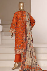 Signature By Sada Bahar Stitched 3 Piece Festive Emb Vol-02 Suit-ED-7728-ORANGE