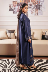 Modern Modesty By G Basics Gulmina Stitched 3 Piece Winter Suit-MIDNIGHT (3PC)