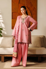 Mistfall By Panache Apparel Stitched 2-3 Piece Emb Cotton Ramadan Edit Suit-Vysa