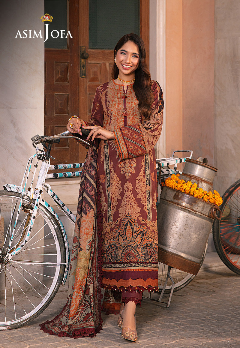 Asim Jofa Aira & Asra Pret Ajarp-24 Embroidered Lawn Stitched 3 Pcs