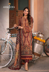 Asim Jofa Aira & Asra Pret Ajarp-24 Embroidered Lawn Stitched 3 Pcs