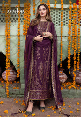 Asim Jofa Abresham '23 Ajab-22 Embroidered Chiffon 3 Pcs