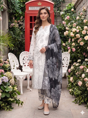 Dr Print 17 By Dr Haris Unstitched 3 Piece Lawn Suit-DPR-0158