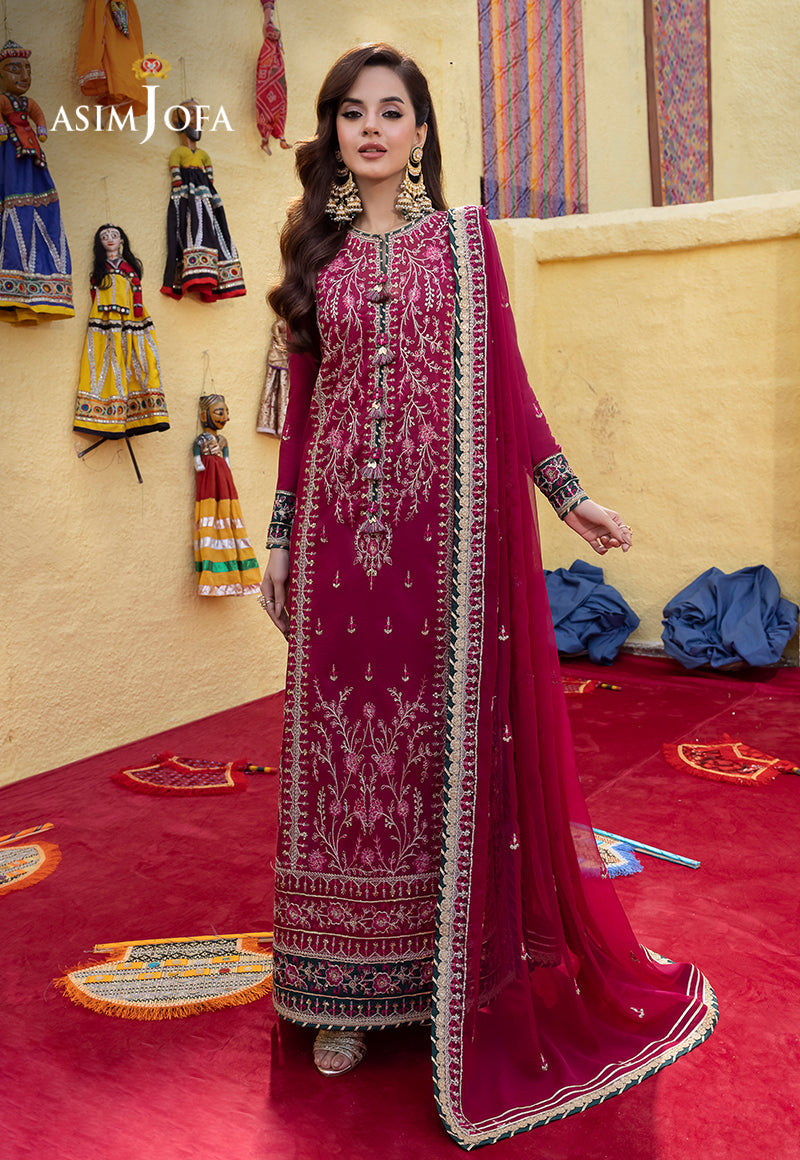 Asim Jofa Abresham '23 Ajab-12 Embroidered Lawn Silk 3 Pcs