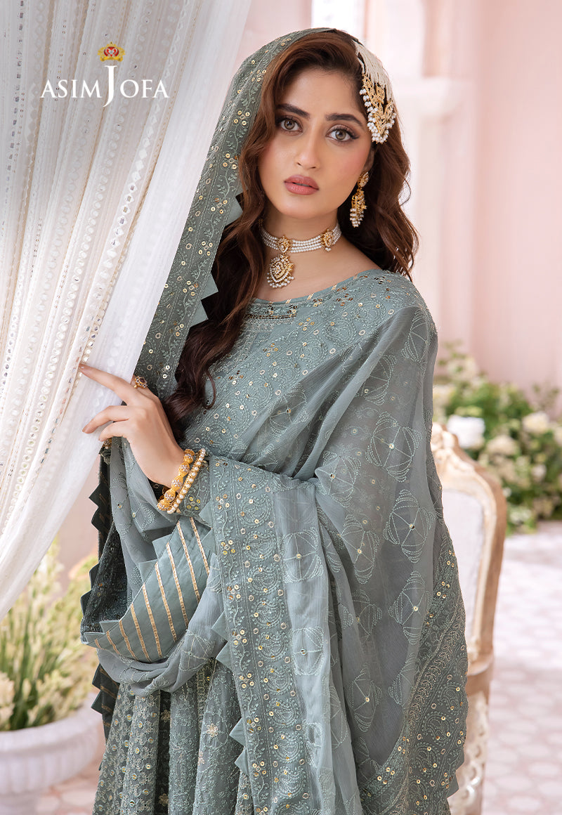 Asim Jofa Chandni '23 Ajcc-07 Designers Stitched Embroidered Chiffon 3 Pcs