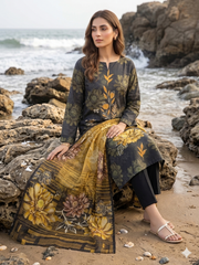 Dr Print 18 By Dr Haris Unstitched 3 Piece Lawn Suit-DPR-0152