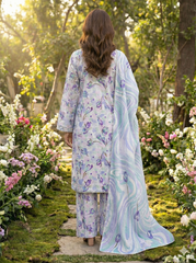 Dr Haris Unstitched 3 Piece Printed  Lawn Vol-03 Suit-DRP-027