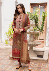 Asim Jofa Rania Pre-Winter '23 Ajrw-01 Embroidered Premium Winter Cotton 3 Pcs
