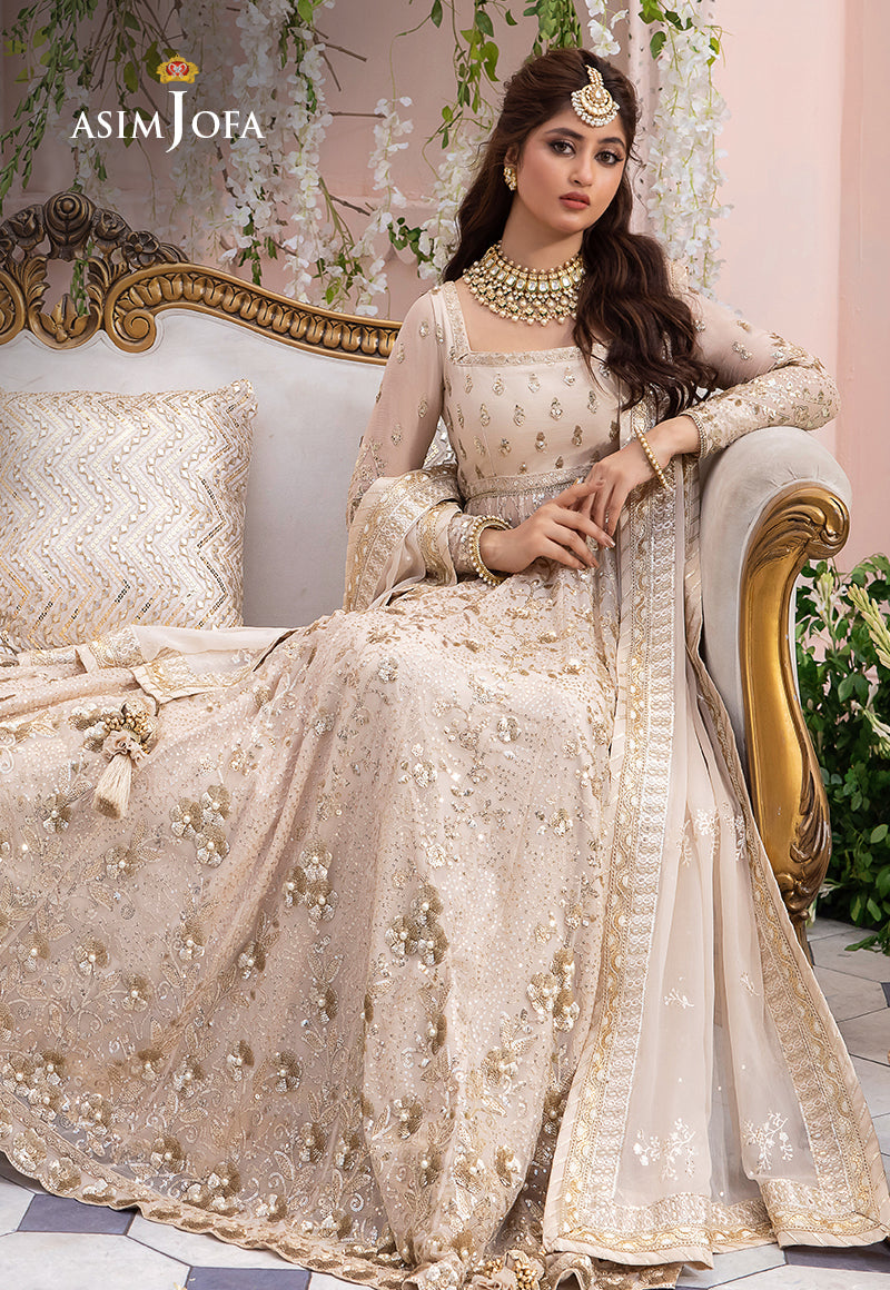 Asim Jofa Designers Limited Edition Ajccd-02 Embroidered Chiffon Stitched 3 Pcs