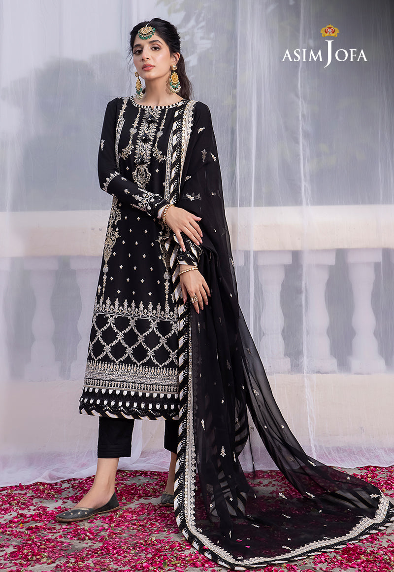 Asim Jofa Abresham '23 Ajab-01 Embroidered Lawn Silk 3 Pcs
