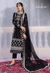 Asim Jofa Abresham '23 Ajab-01 Embroidered Lawn Silk 3 Pcs