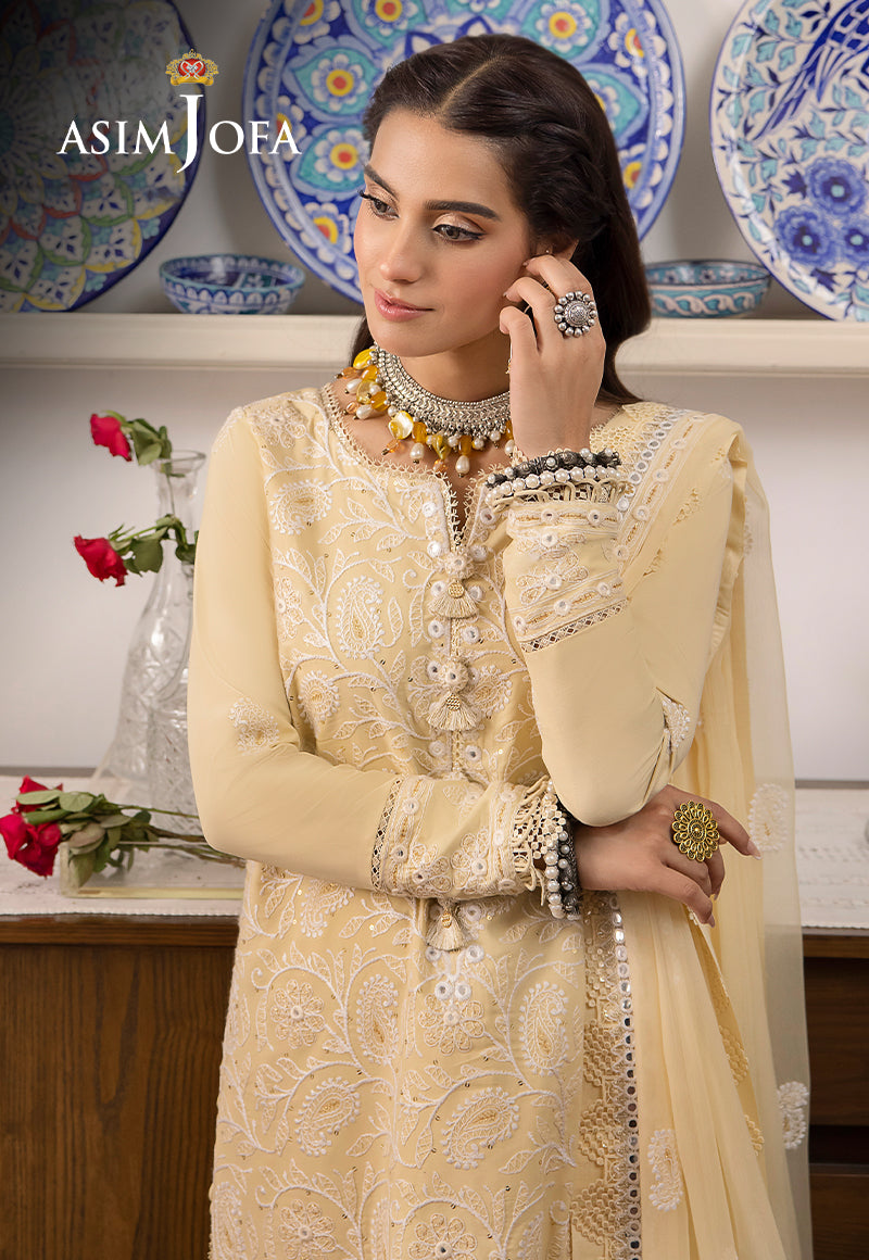 Asim Jofa Shadow Work '23 Ajsw-09 Embroidered Lawn Silk 3 Pcs