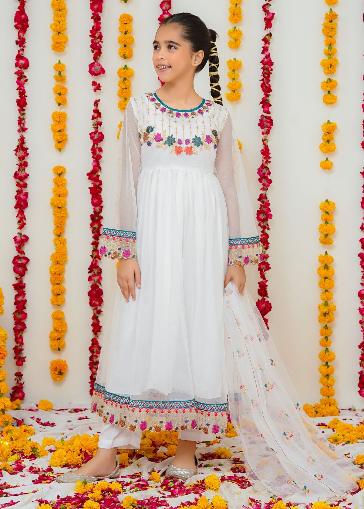 Modest Stitched 3 Piece Kids Formals Collection'2024-Chandni