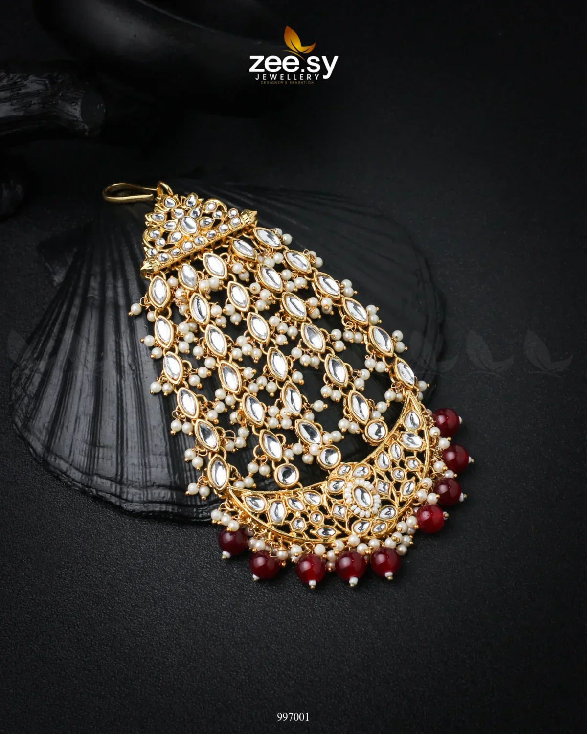 Echinacea Jhumar Red - Zeesy Jewellery