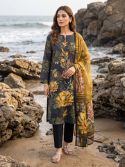 Dr Print 18 By Dr Haris Unstitched 3 Piece Lawn Suit-DPR-0152