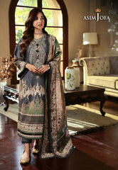 Asim Jofa Aira & Asra Winter Shawl Collection Ajaw-06 Embroidered Karandi 3 Pcs