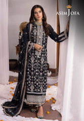 Asim Jofa Shadow Work '23 Ajsw-27 Embroidered Poly Viscose 3 Pcs