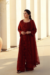 Gulmina Unstitched 3 Piece Luxury Lawn Vol-01 Suit-Scarlet