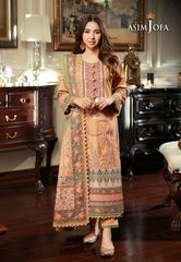 Asim Jofa Aira & Asra Pret Ajawp-12 Printed Karandi Stitched 3 Pcs