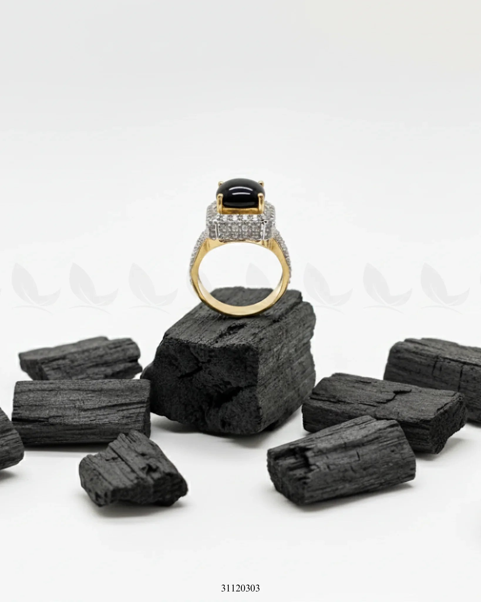 Regal High Impact Cluster Ring Black - Zeesy Jewellery