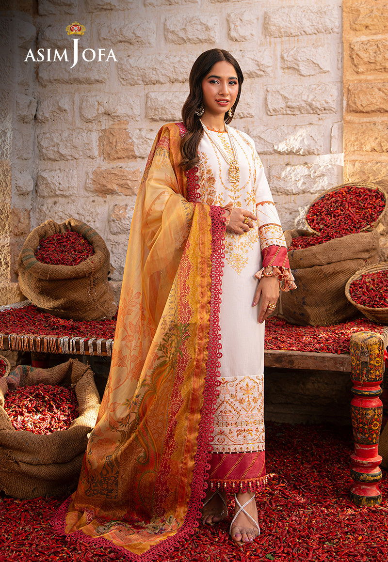 Asim Jofa Aira Summer Prints Ajar-30 Embroidered Jacquard 3 Pcs
