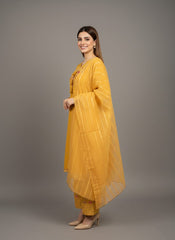 Amna Ali Nawaz Stitched 3 Piece Emb Cotton Suit-8008