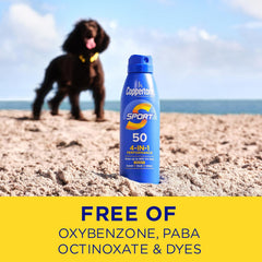 Coppertone Sport Spf 50 Sunscreen Spray, Broad Spectrum Water Resistant,
