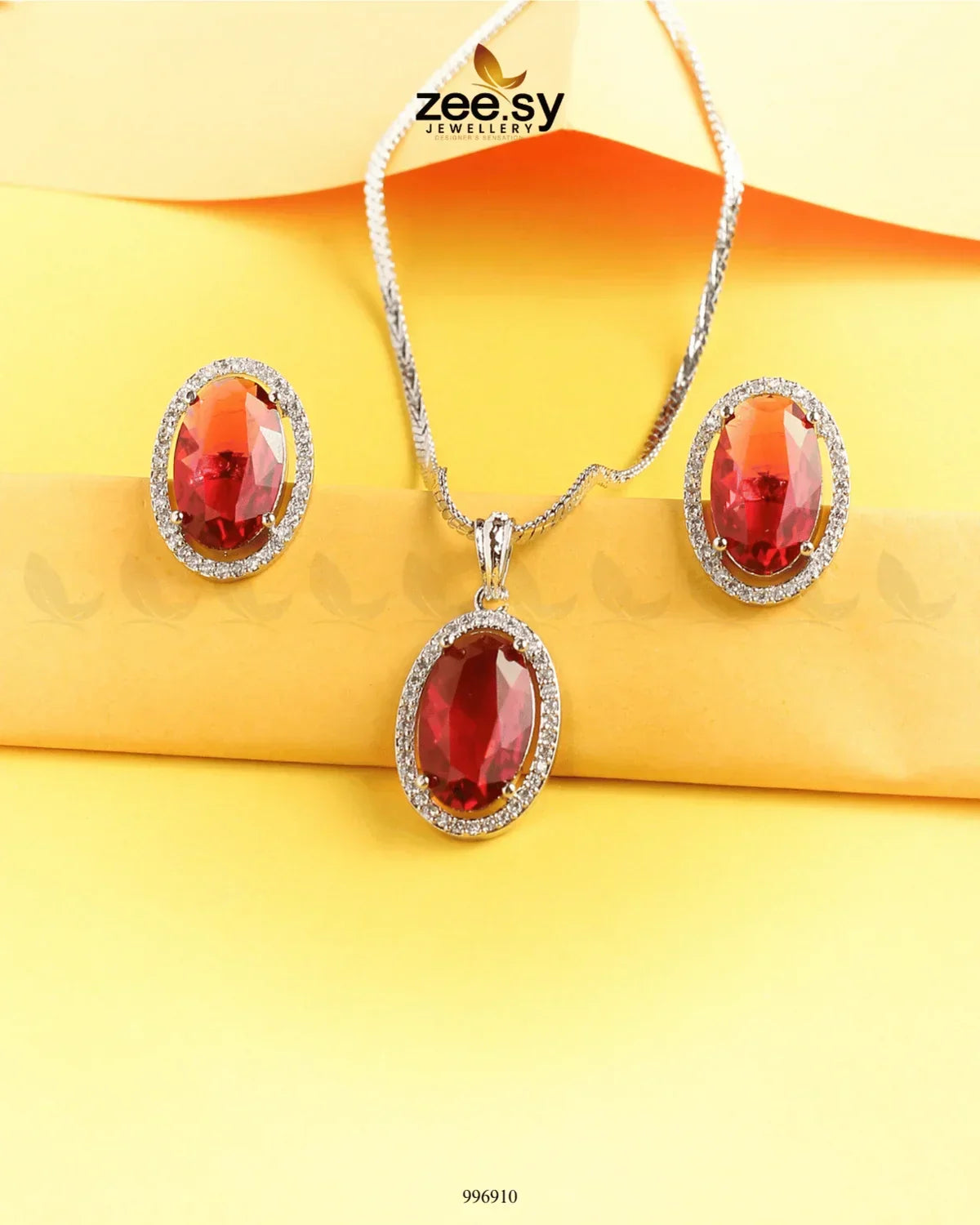 Polaris Pendant Set Fuchsia - Zeesy Jewellery