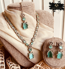 Made For Her-Elara Crystal Necklace Set - RJK1045