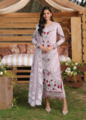 Tales Of Petals By Sardinia Unstitched 3 Piece Luxury Summer Suit-LAVENDAR HAZE