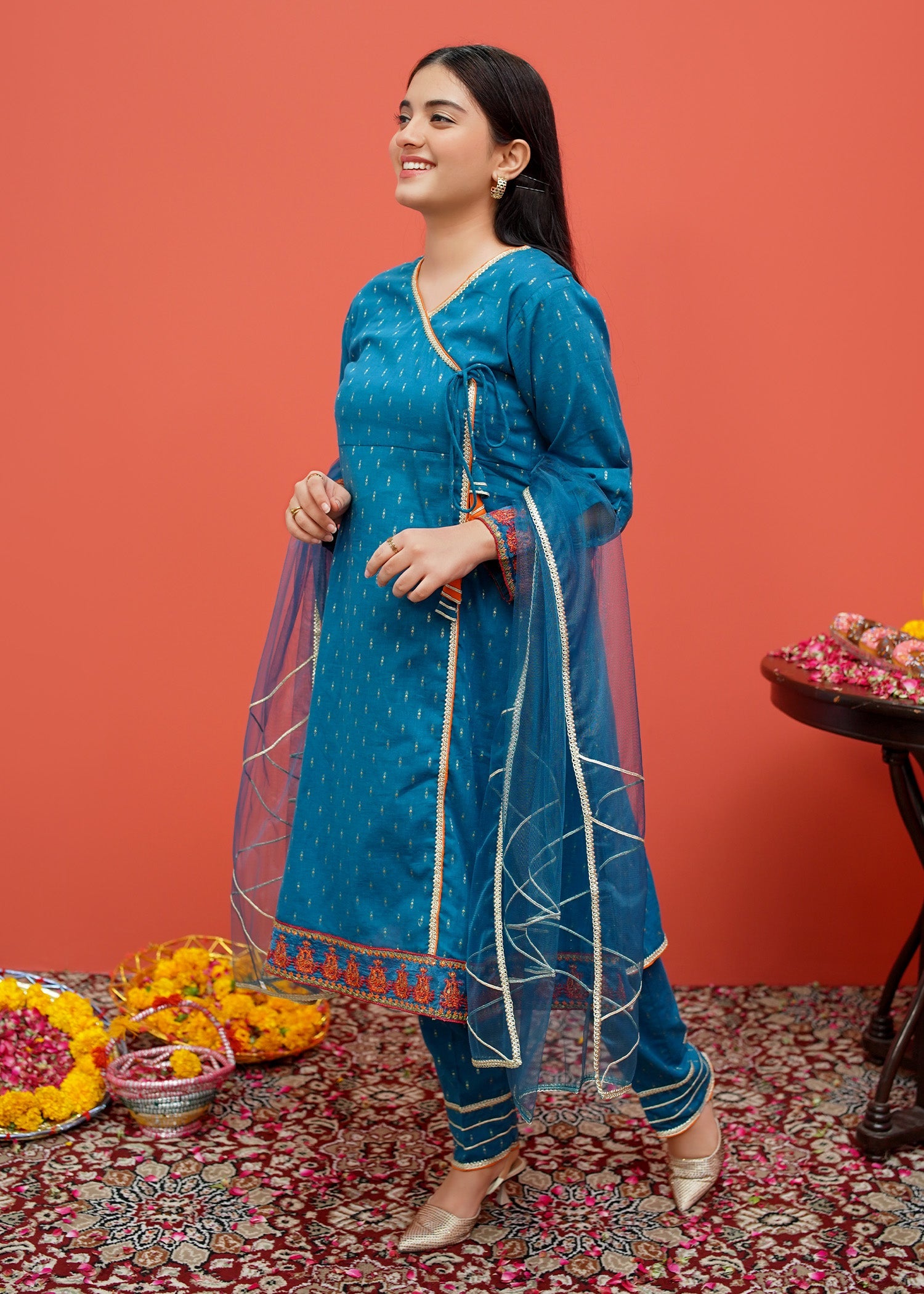 Modest Stitched 3 Piece Festive Emb Cotton Collection'2024-D-8375