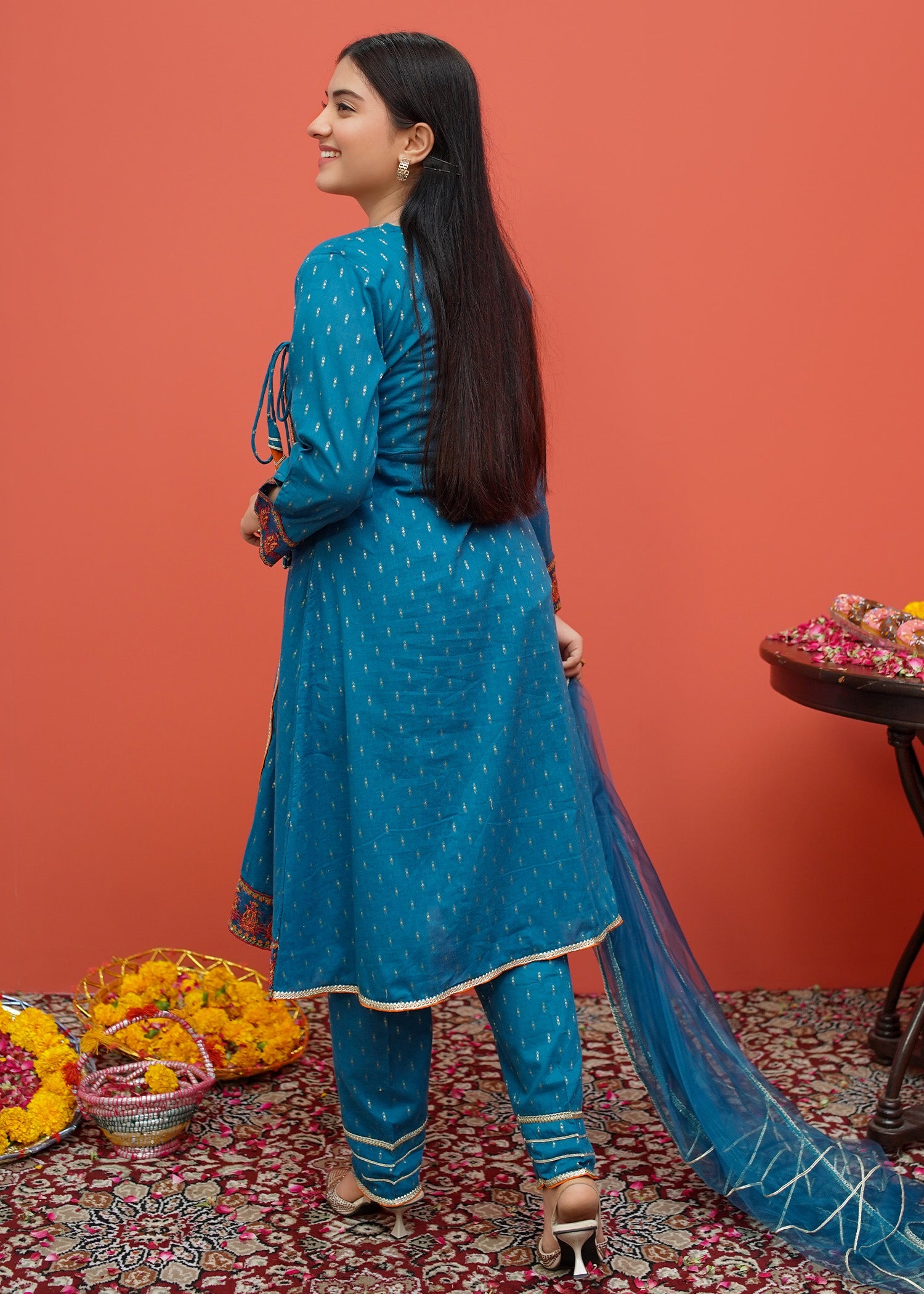 Modest Stitched 3 Piece Festive Emb Cotton Collection'2024-D-8375