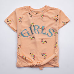 Kjunction Girls H/S T Shirt Code - ( Girls Rainbow)