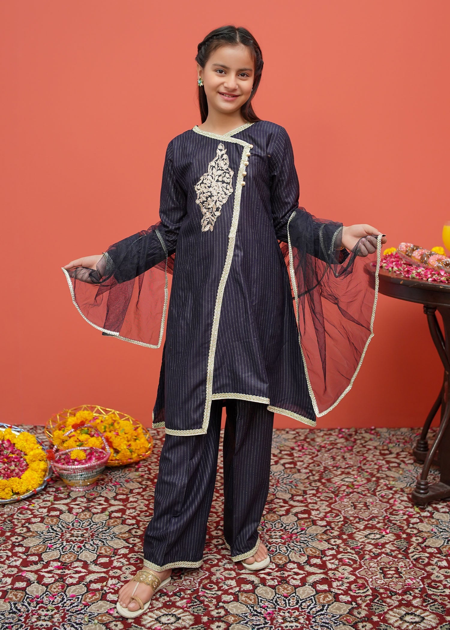 Modest Stitched 3 Piece Festive Emb Cotton Collection'2024-D-8425