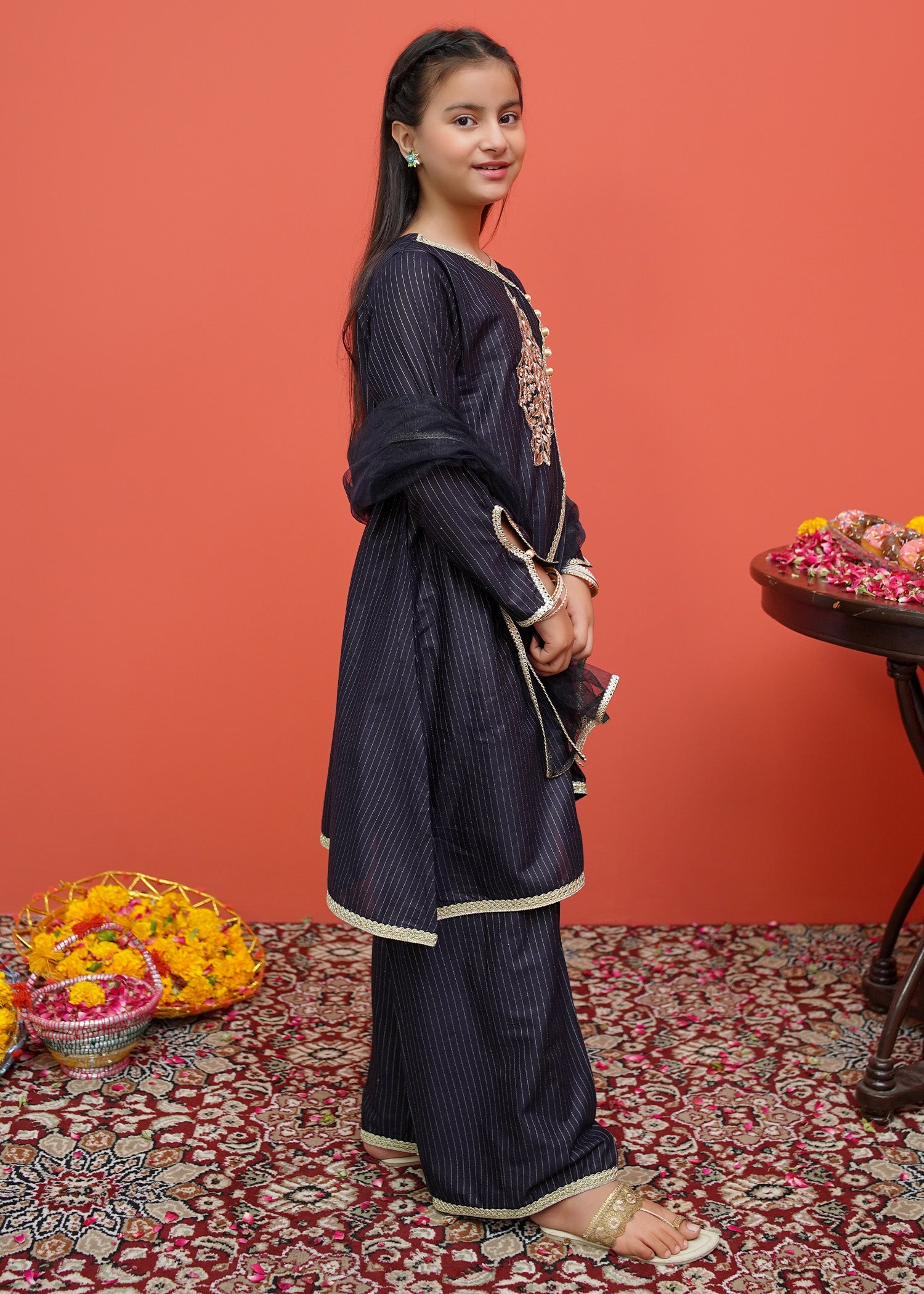 Modest Stitched 3 Piece Festive Emb Cotton Collection'2024-D-8425