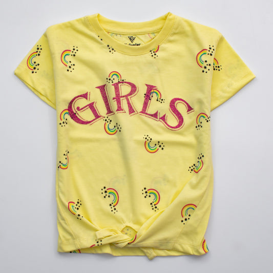 Kjunction Girls H/S T Shirt Code - ( Girls Rainbow)