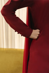 Suave By Mannat Clothing Stitched Formals Edit Suit-Claret