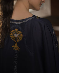 Everywear by Qariney Stitched 2 Piece Collection'2025-Indigo Kaftaan